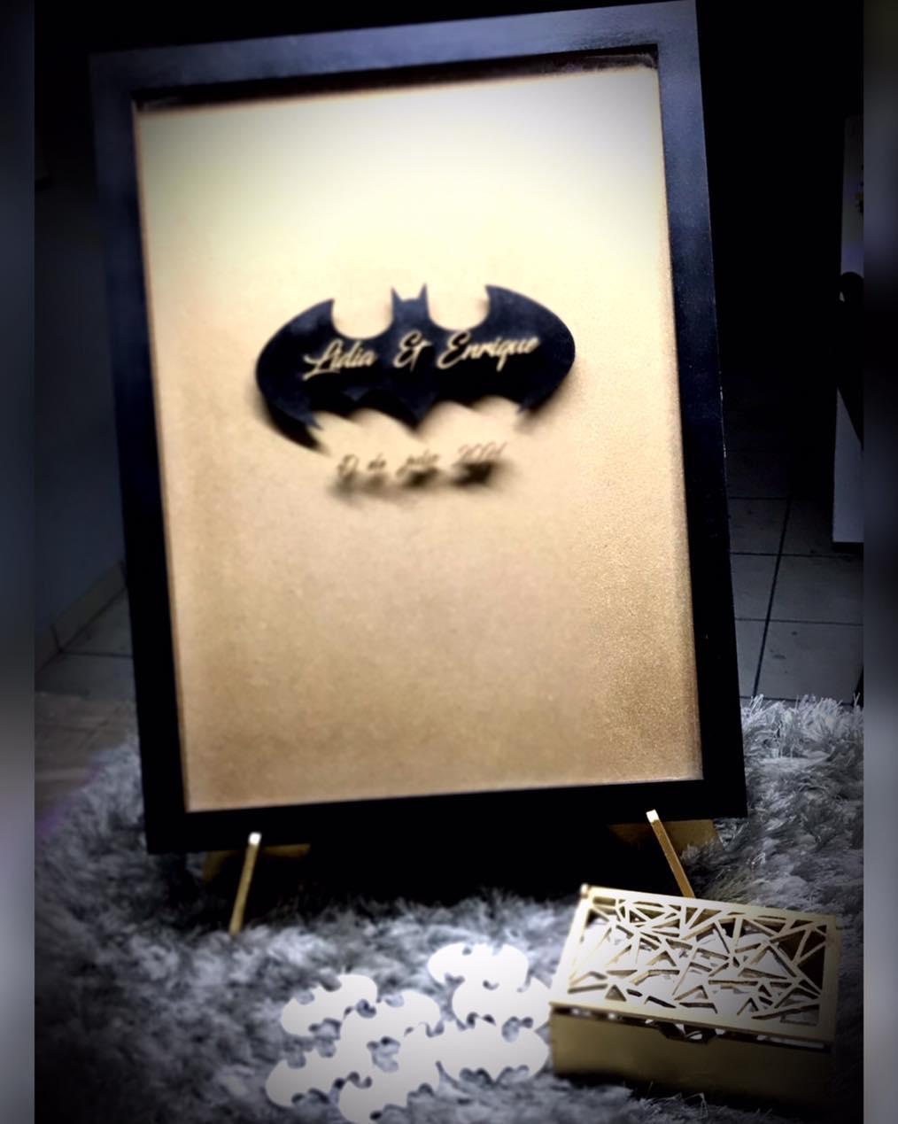 Álbum de firmas temática Batman para niño - Romanzza