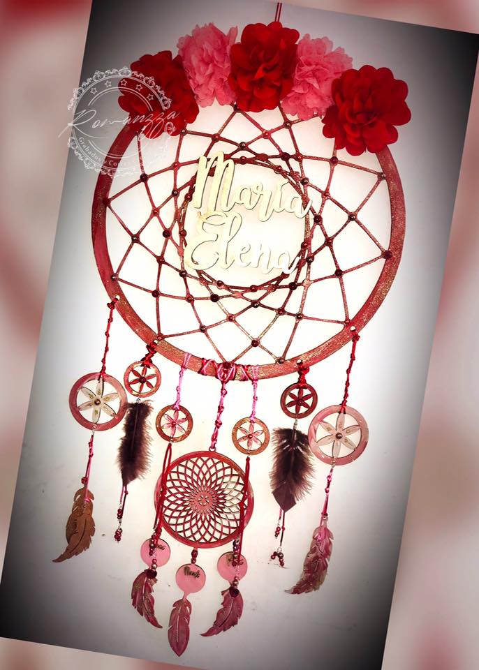Atrapasueños rojo para niña