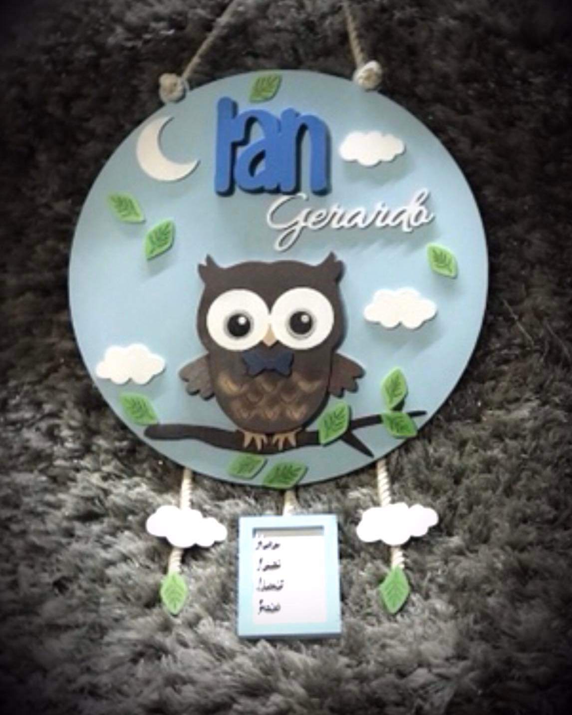 Colgante de maternidad Aves pajaritos con ramas y flores unisex — Romanzza Monterrey