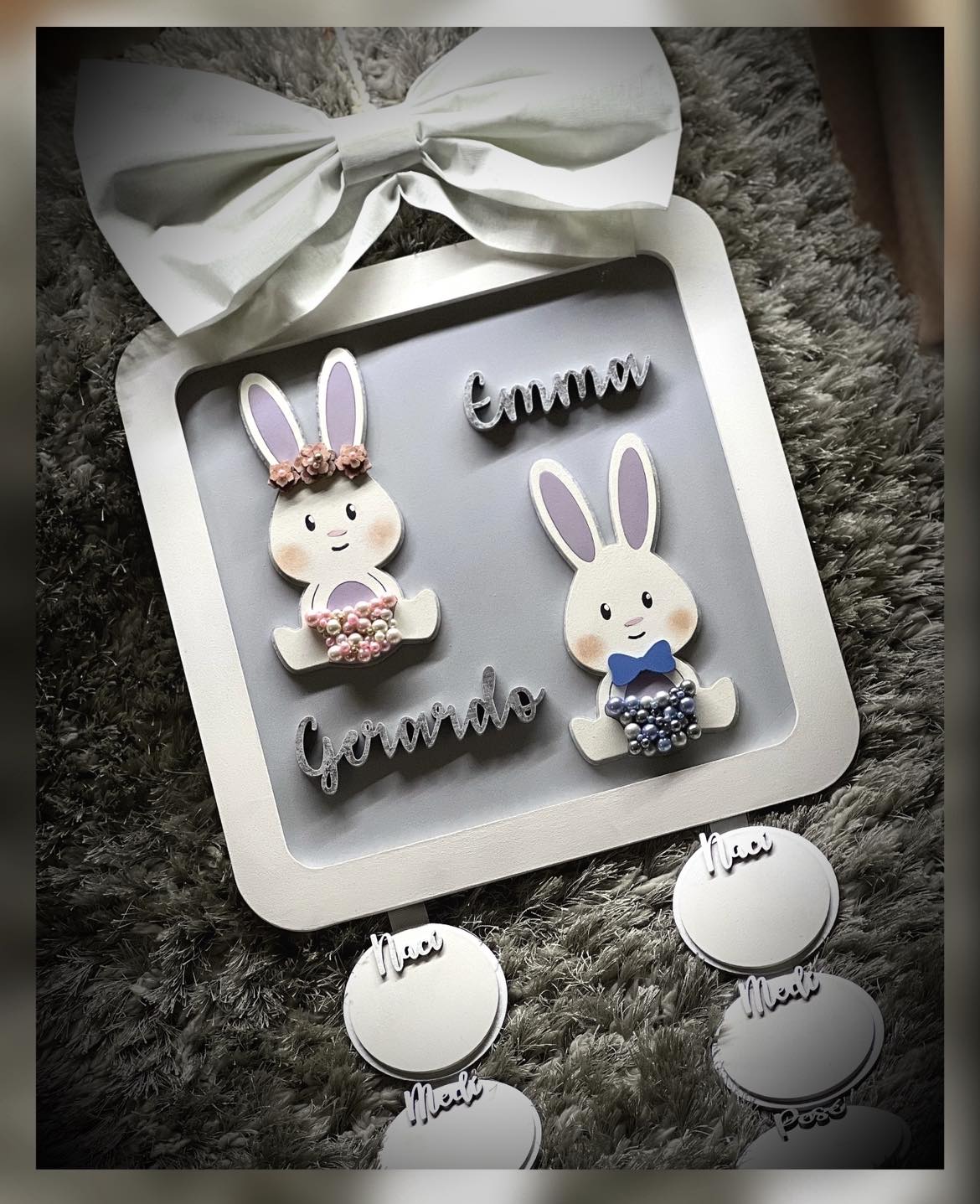 Colgante de maternidad para Hermanos y Gemelos diseño especial unisex — Romanzza Monterrey