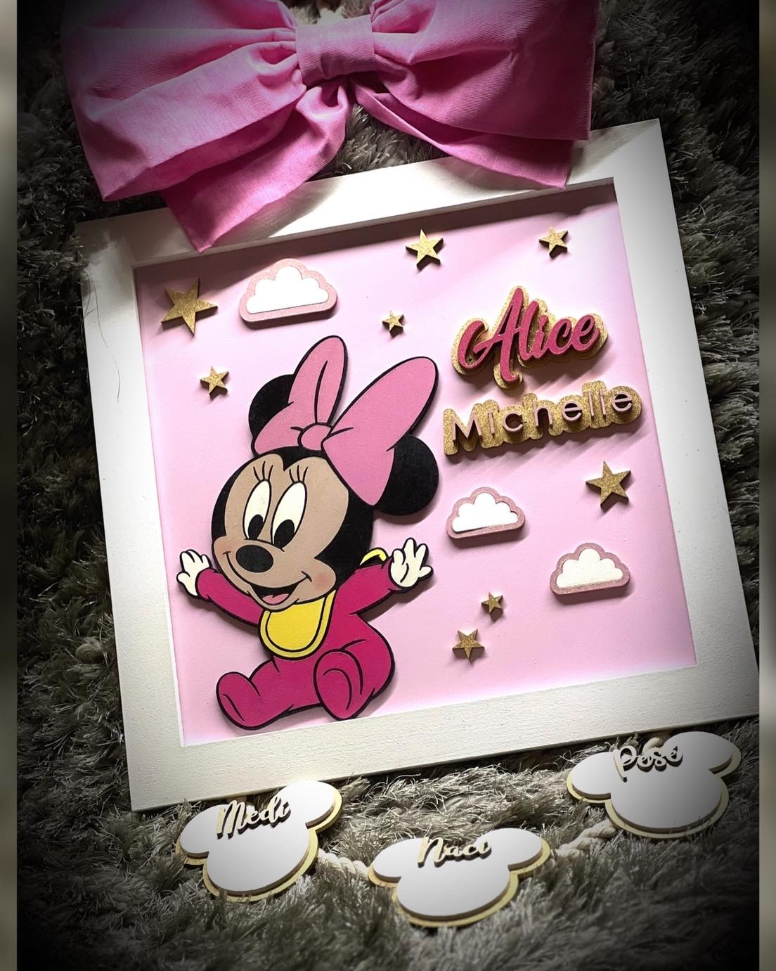 Colgante tipo marco Minnie Marco para niña