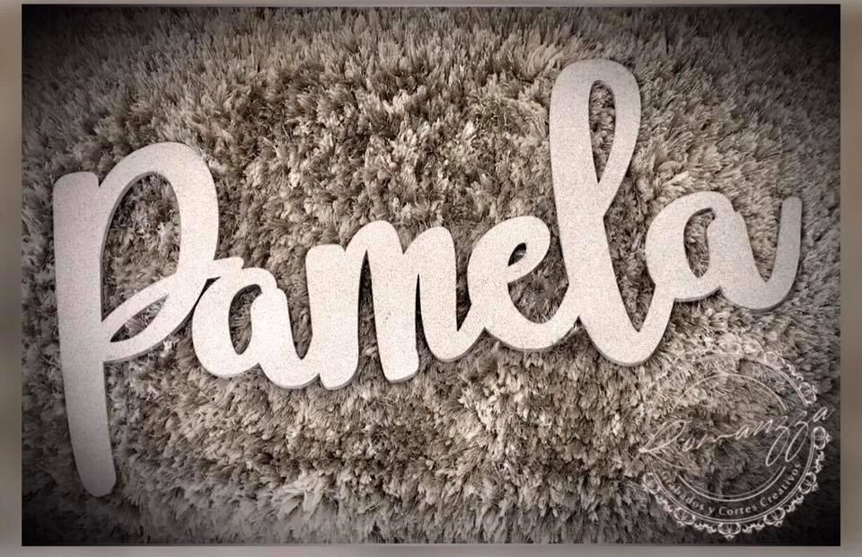 Nombre gigante Pamela de 90cm en MDF - Romanzza